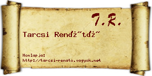 Tarcsi Renátó névjegykártya