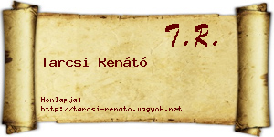 Tarcsi Renátó névjegykártya