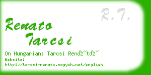 renato tarcsi business card